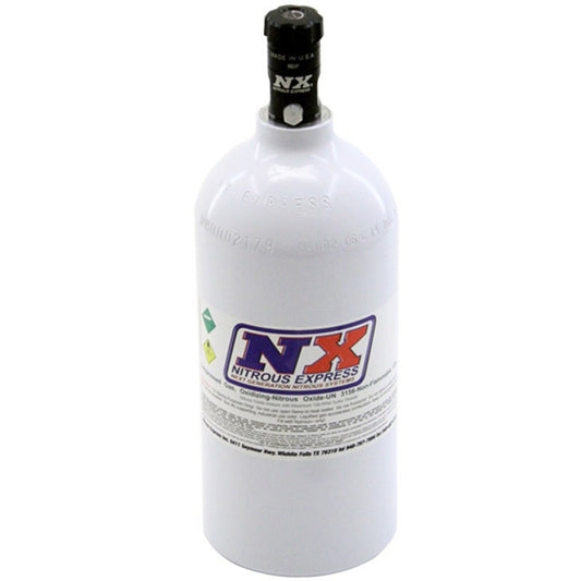 Nitrous Express 2.5lb Bottle w/Motorcycle Valve (4.38 Dia x 12.37 Tall) - awdtuningtx