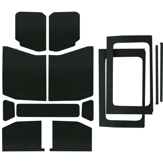 DEI 18-23 Jeep Wrangler JL 4-Door Boom Mat Complete Headliner Kit - 13 Piece - Black - awdtuningtx