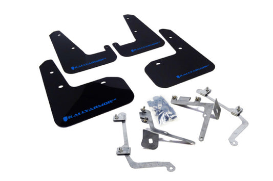 Rally Armor 11-14 Subaru WRX/STI (Sedan Only) Black UR Mud Flap w/ Blue Logo - awdtuningtx