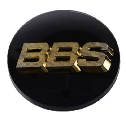 BBS Center Cap 70.6mm Black/Gold (4-tab) (56.24.120) - awdtuningtx