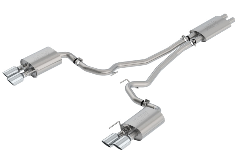 Borla 2018-2022 Ford Mustang GT Cat-Back Exhaust System Touring- Rolled Polished Tips - awdtuningtx