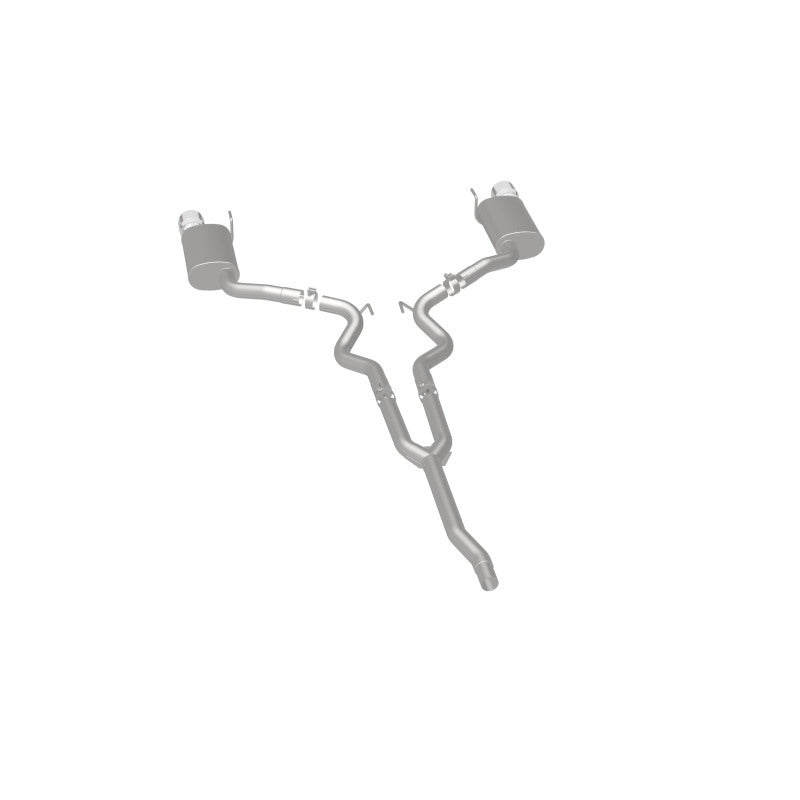 MagnaFlow Cat Back, SS, 2.5in, Street, Dual Split Polished 4.5in Tips 2015 Ford Mustang Ecoboost - awdtuningtx