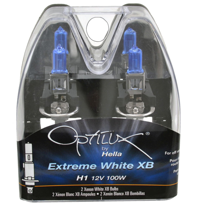 Hella Optilux H1 100W XB Extreme White Bulbs (Pair) - awdtuningtx