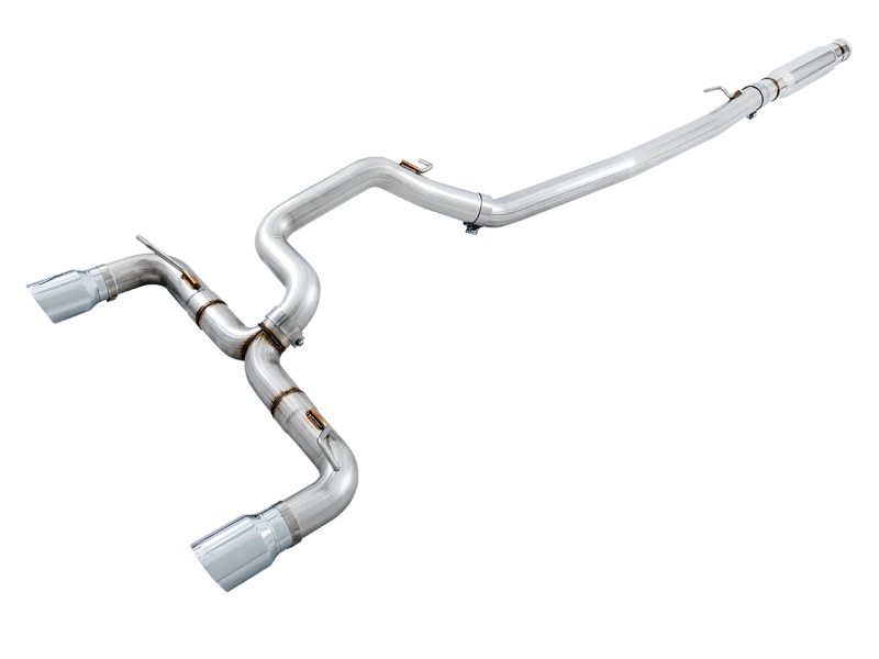AWE Tuning Ford Focus RS Track Edition Cat-back Exhaust - Chrome Silver Tips - awdtuningtx