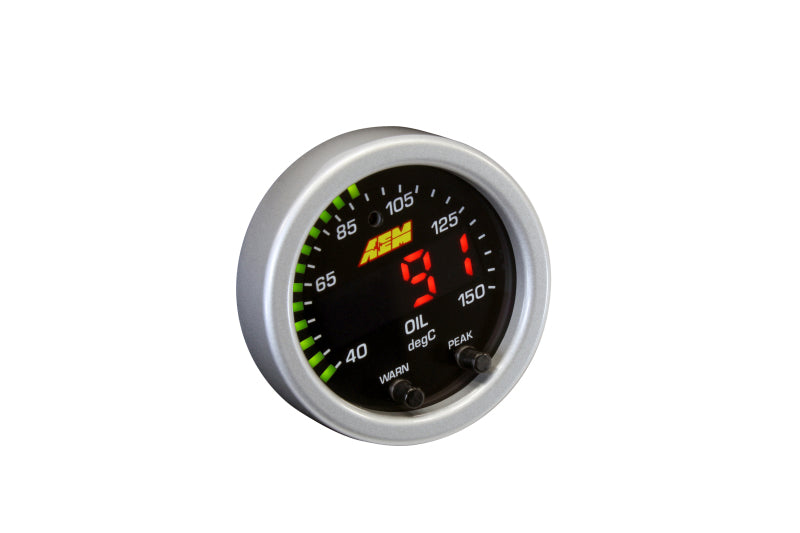 AEM X-Series Temperature 100-300F Gauge Kit (ONLY Black Bezel and Water Temp. Faceplate) - awdtuningtx