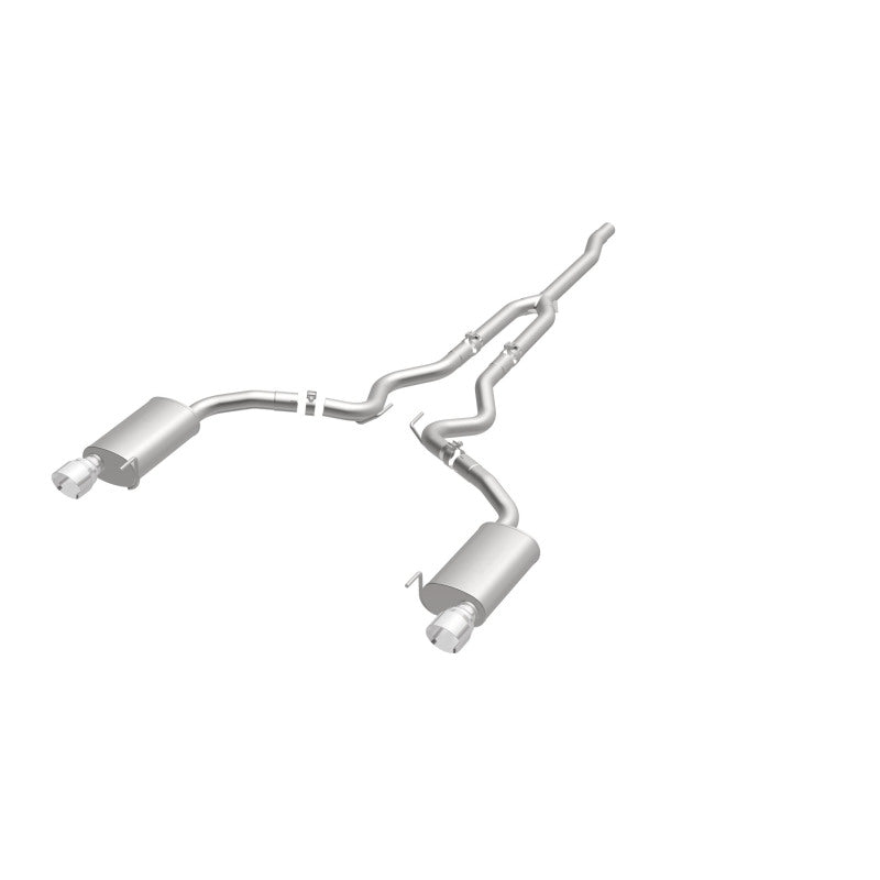 MagnaFlow Cat Back, SS, 2.5in, Street, Dual Split Polished 4.5in Tips 2015 Ford Mustang Ecoboost - awdtuningtx