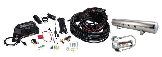 Air Lift Performance 3P (3/8 Air Line 5 Gal  Polished Aluminum Tank VIAIR 444C Comp) - awdtuningtx