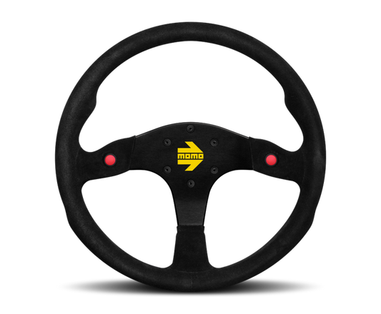 Momo MOD80 Steering Wheel 350 mm -  Black Suede/Black Spokes - awdtuningtx