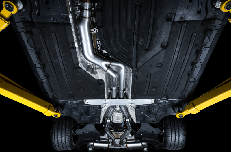 AWE 2020 Toyota Supra A90 Resonated Touring Edition Exhaust - 5in Chrome Silver Tips - awdtuningtx