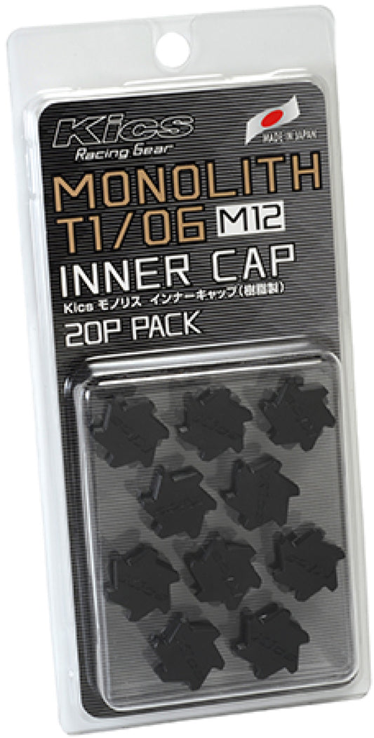 Project Kics M12 Monolith Cap - Black (Only Works For M12 Monolith Lugs) - 20 Pcs - awdtuningtx