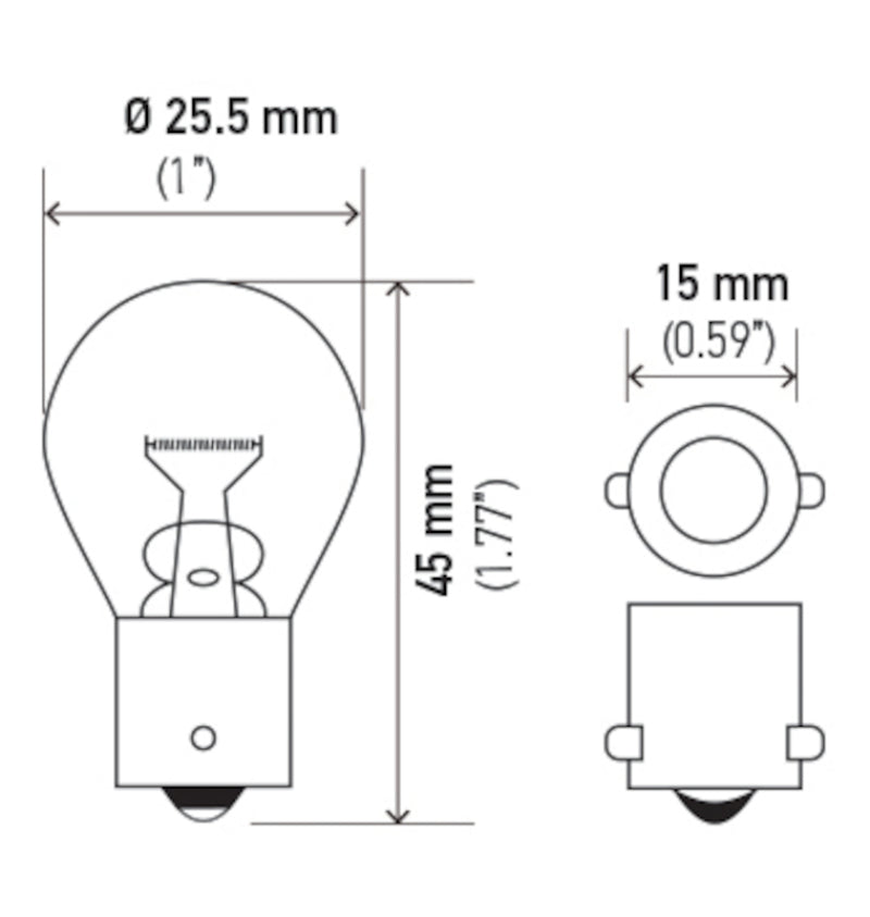 Hella Bulb 7506 12V 21W BA15s S8 - awdtuningtx