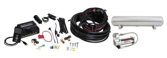Air Lift Performance 3P (1/4 Air Line 4 Gal 5-Port  Raw Aluminum Tank VIAIR 444C Comp) - awdtuningtx