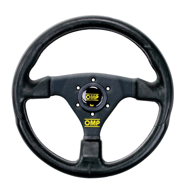 OMP GP Racing Steering Wheel - Black/Black - awdtuningtx