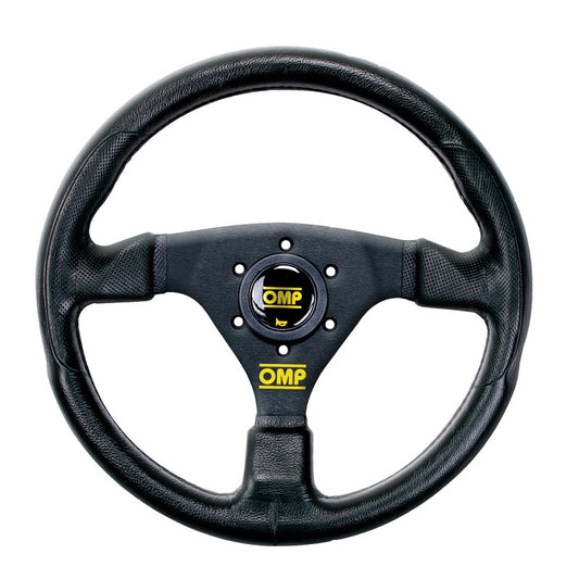OMP GP Racing Steering Wheel - Black/Black - awdtuningtx