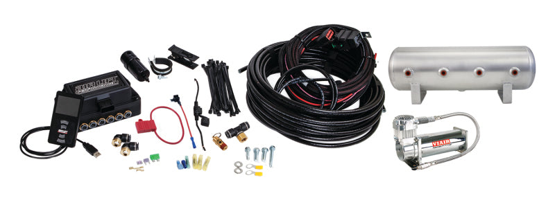 Air Lift Performance 3P (1/4 Air Line 2.5 Gal  Raw Aluminum Tank VIAIR 444C Comp) - awdtuningtx