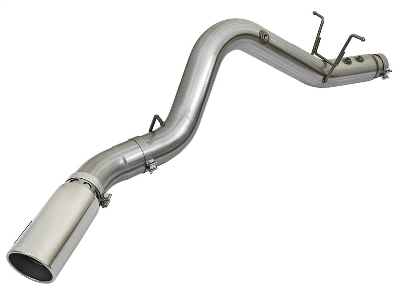 aFe LARGE BORE HD 5in 409-SS DPF-Back Exhaust w/Polished Tip 2017 GM Duramax V8-6.6L (td) L5P - awdtuningtx