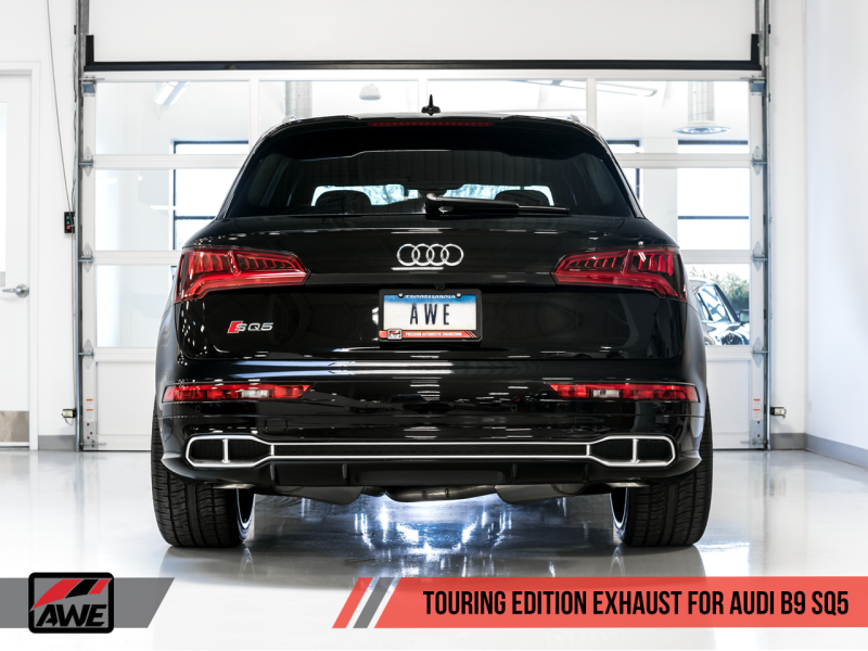 AWE Tuning Audi B9 SQ5 Resonated Touring Edition Cat-Back Exhaust - No Tips (Turn Downs) - awdtuningtx