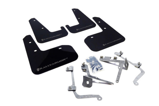Rally Armor 11-14 Subaru WRX/STI (Sedan Only) Black UR Mud Flap w/ Grey Logo - awdtuningtx