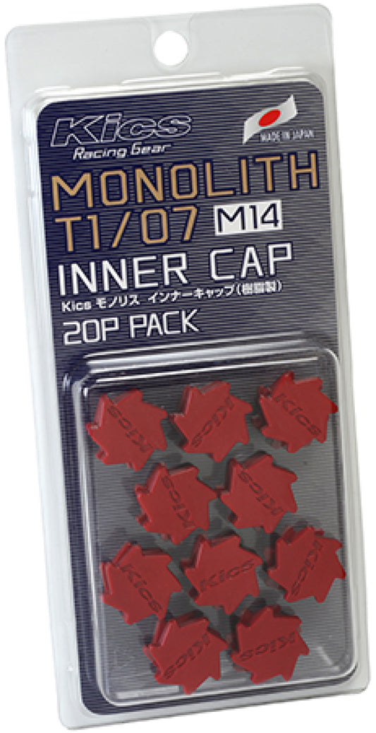 Project Kics M14 Monolith Cap - Red (Only Works For M14 Monolith Lugs) - 20 Pcs - awdtuningtx
