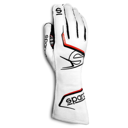 Sparco Gloves Arrow Kart 10 WHT/BLK - awdtuningtx