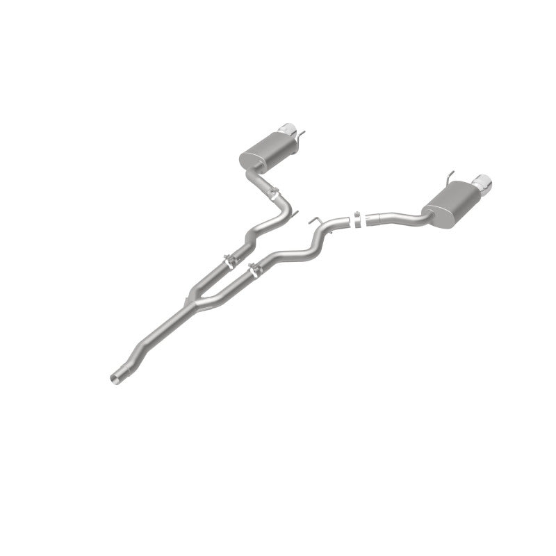 MagnaFlow Cat Back, SS, 2.5in, Street, Dual Split Polished 4.5in Tips 2015 Ford Mustang Ecoboost - awdtuningtx