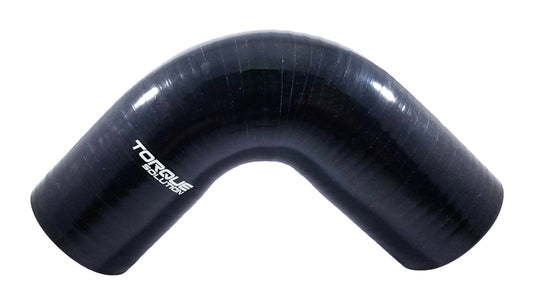 Torque Solution 90 Degree Silicone Elbow: 3 inch Black Universal - awdtuningtx