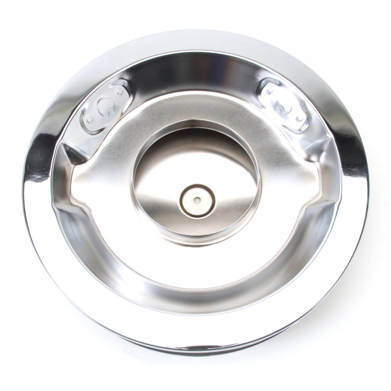 Edelbrock Air Cleaner Pro-Flo Series Round Steel Top Paper Element 14In Dia X 3 75In Dropped Base - awdtuningtx